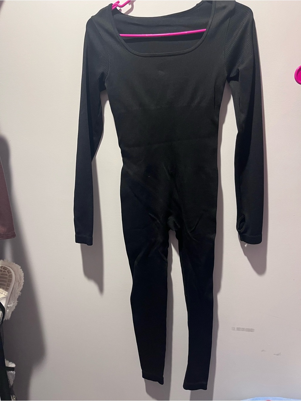 Black One-Piece Long-Sleeve Bodysuit